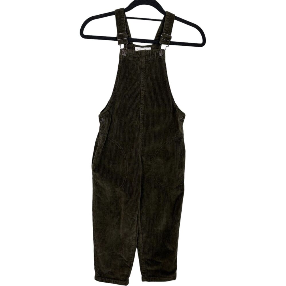 Zara Girls Green Corduroy Overalls Size 5-6 years